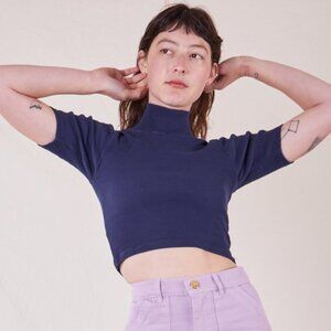 Big Bud Press 1/2 Sleeve Essential Turtleneck - Navy Blue